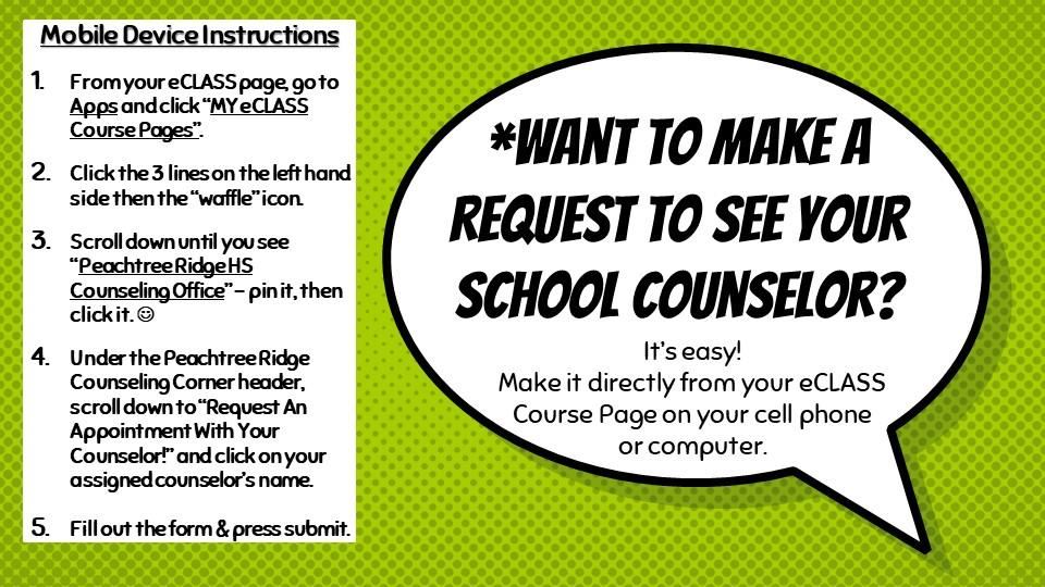 Want To Make A Request To See Your School Counselor? 